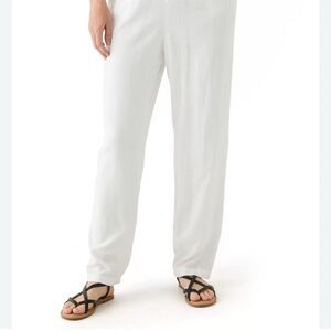 Kim Rogers Women's White Linen Blend Dress Pants Size M Casual